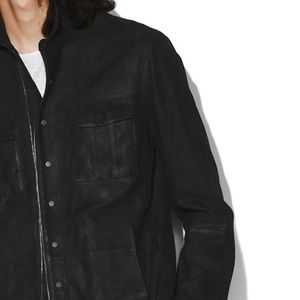 John Varvatos Suede Shirt Jacket